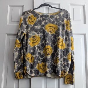 Boden Gray and Yellow Patterned Knit